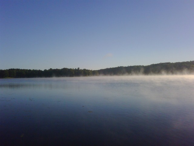 Early morning fog on the lake, submitted by Jean Maess